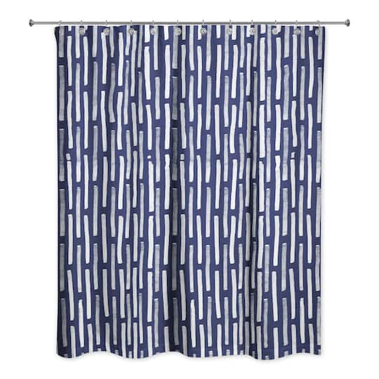 74" Hand Drawn Lines Shower Curtain